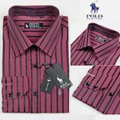 Ralph Lauren long sleeve dress shirt - red/black strip No. 783